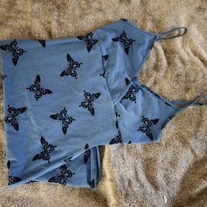 NWOT Wild Fable - S - Blue Butterfly Bodycon Mini Dress